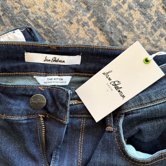 NWT Sam Edelman Deep Indigo Jeans - Picture 2 of 3